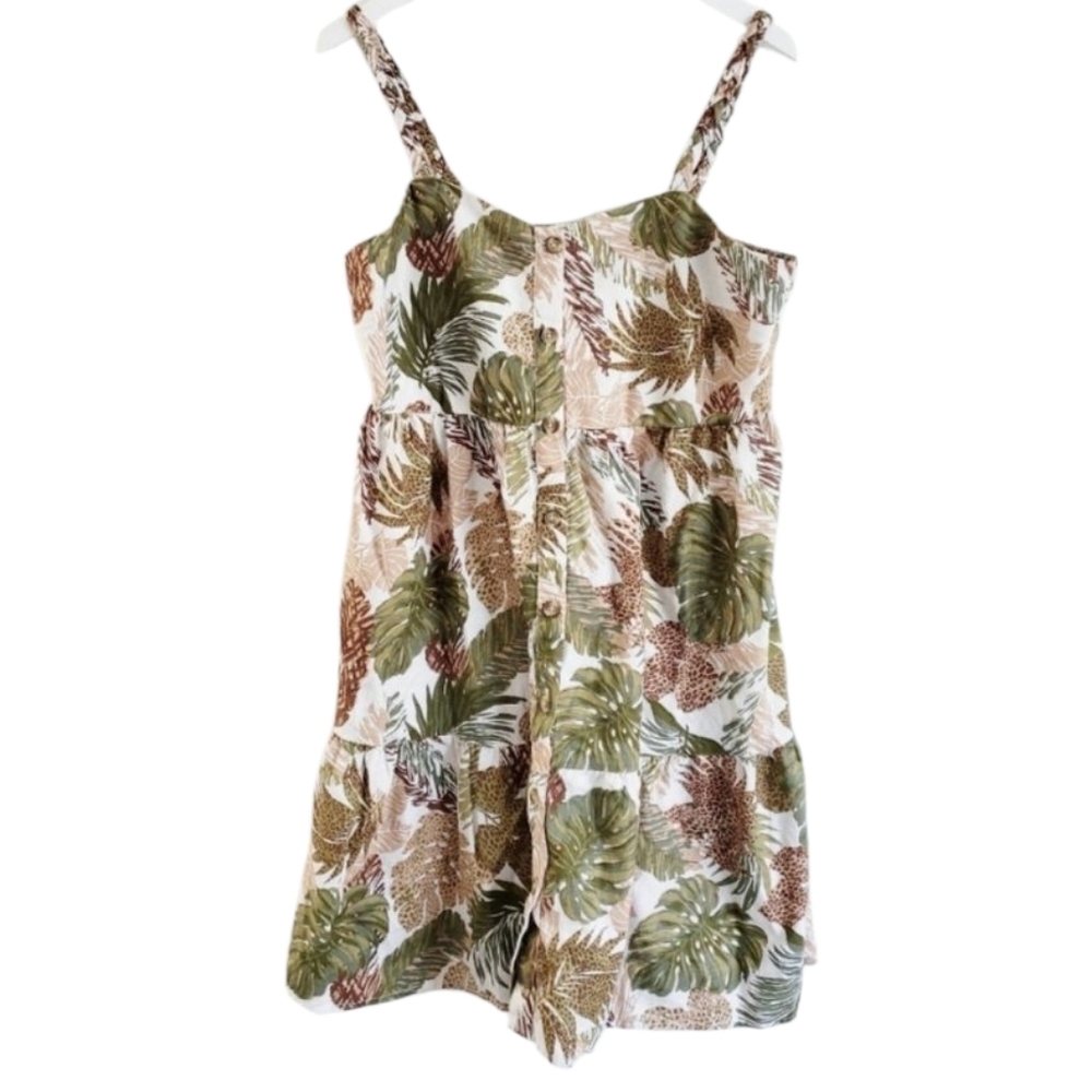 Beachlunchlounge Palms Linen Blend Sundress